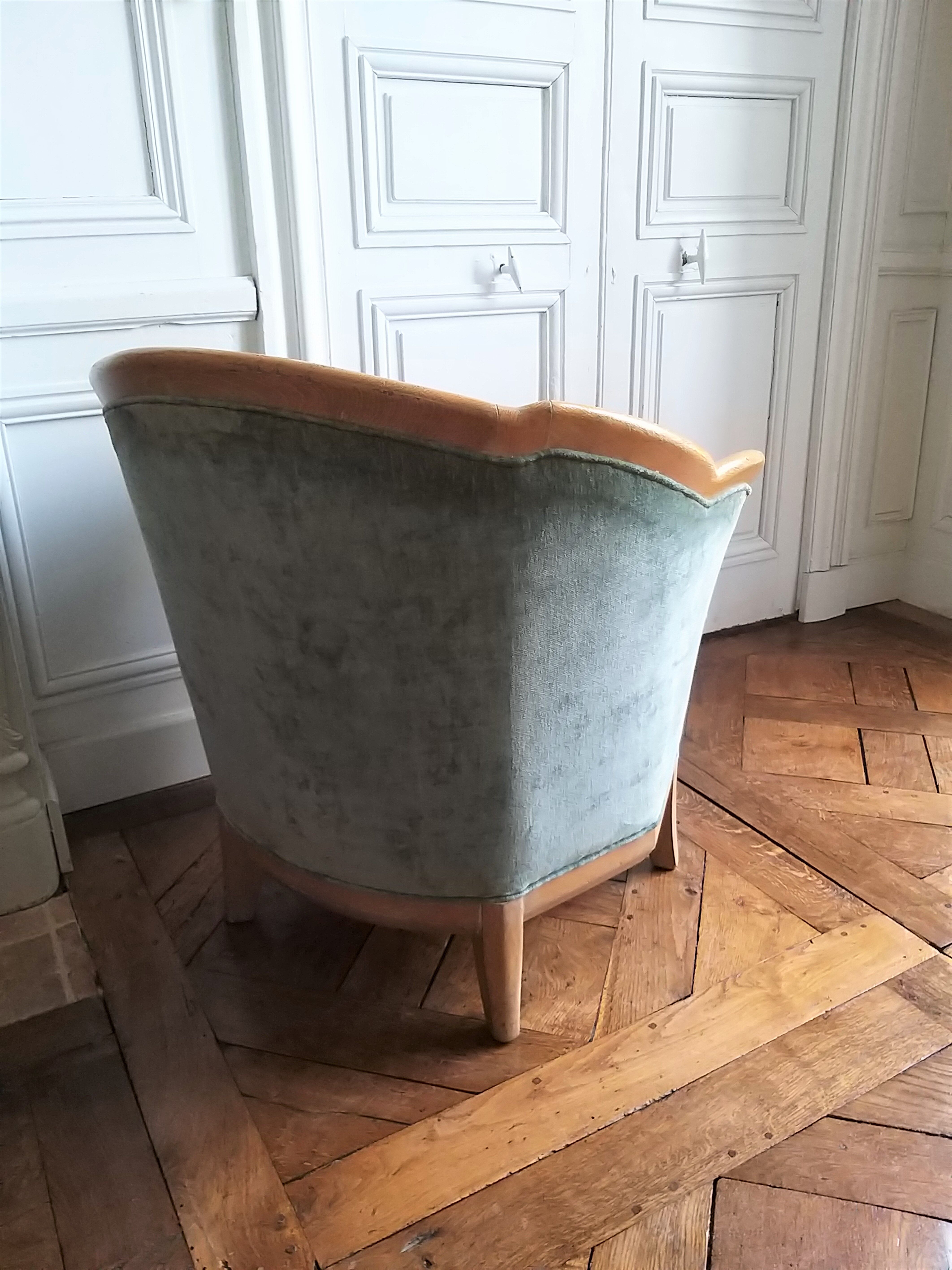 Vintage Art Deco style chair design Rosello in Paris