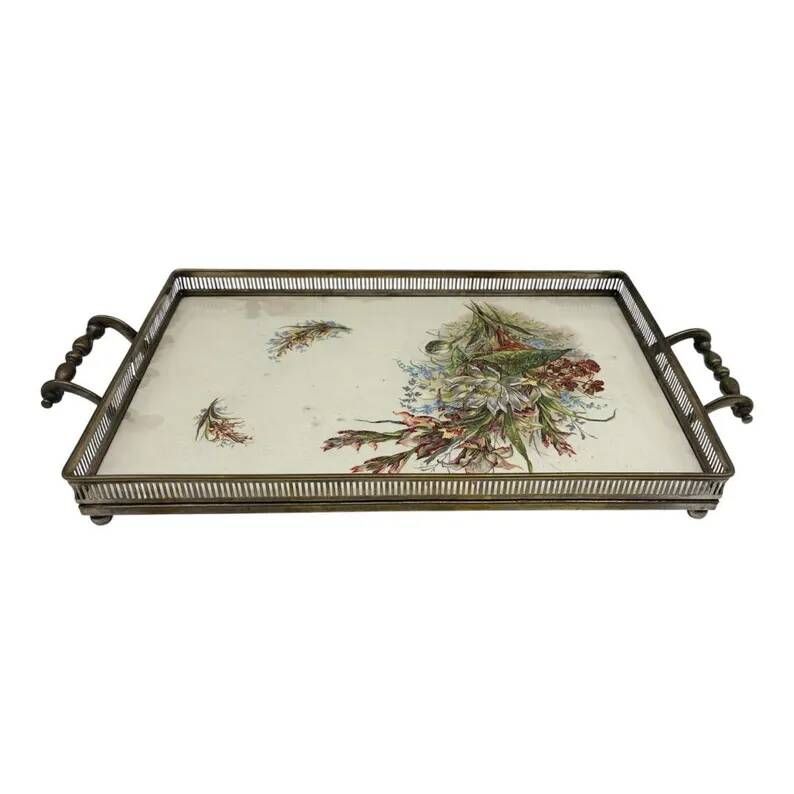 Service Plate WMF Jugendstil Art Nouveau Silver-Plated Galalithe Around 1905