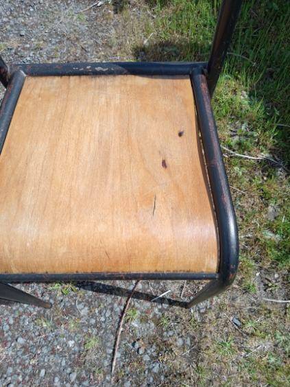 Set of 4 vintage iron chairs