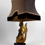 Sculptural Lamp in Bronze with double green and gold patina, Suvannamaccha