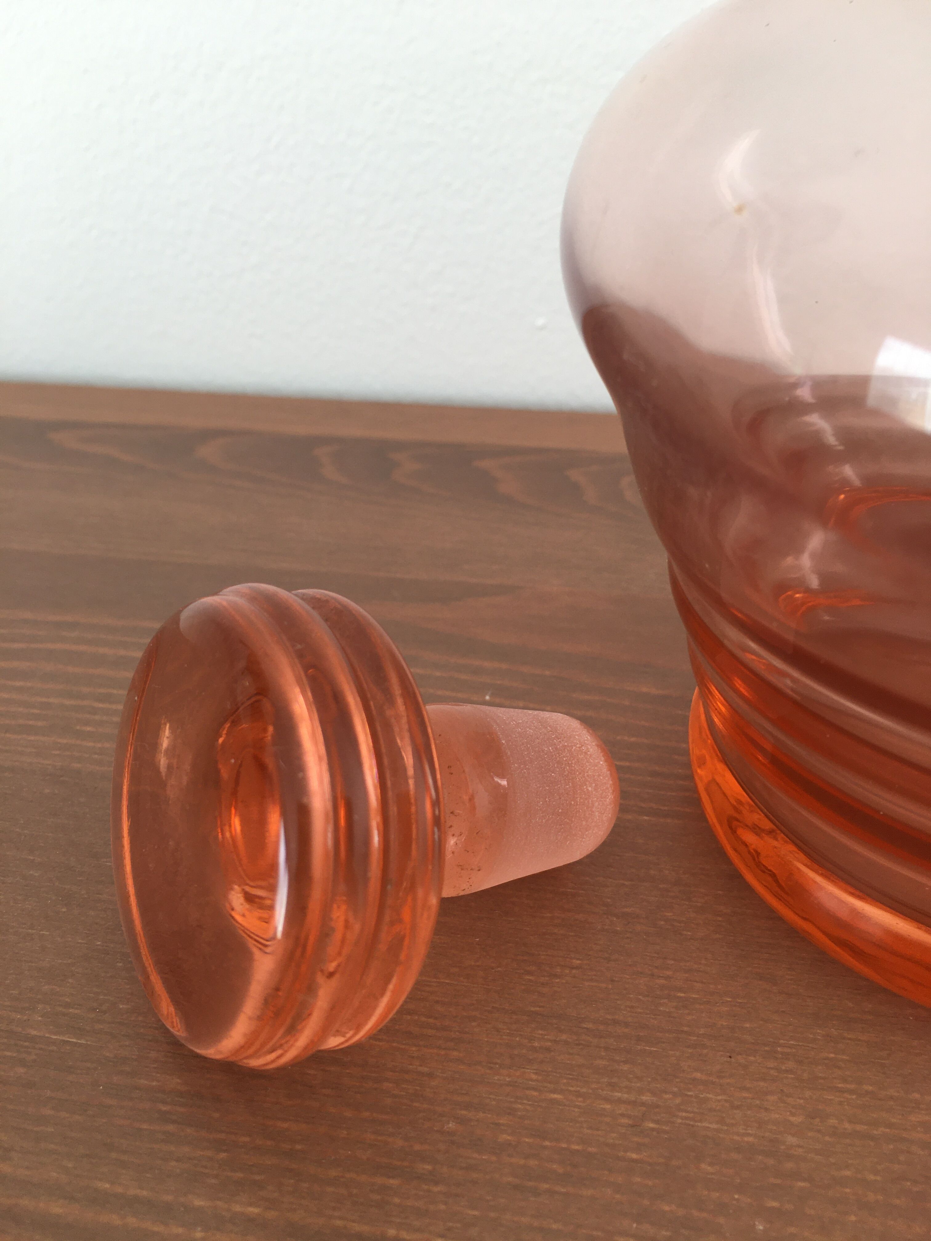 Pink vintage carafe