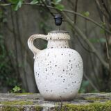 Vintage Germany 486-38 floor lamp, Scheurich XL lamp, ceramic floor lamp with lampshade