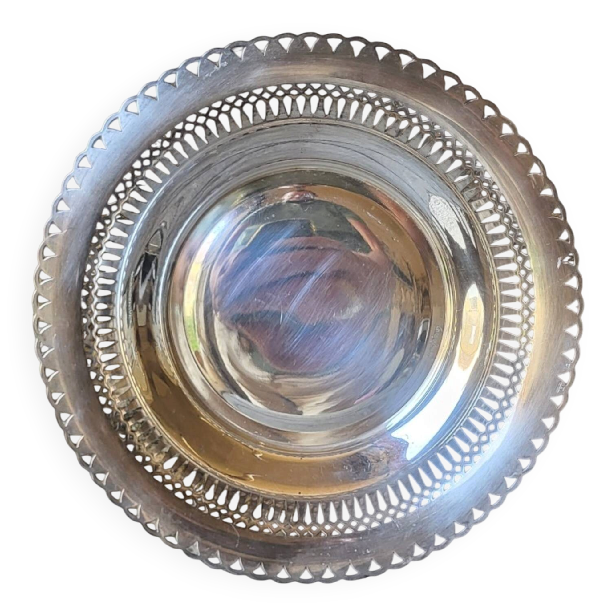 Silver-plated metal plate Germaine Monteil Paris