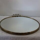 round brass mirror