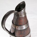 Ringed wooden pitcher
