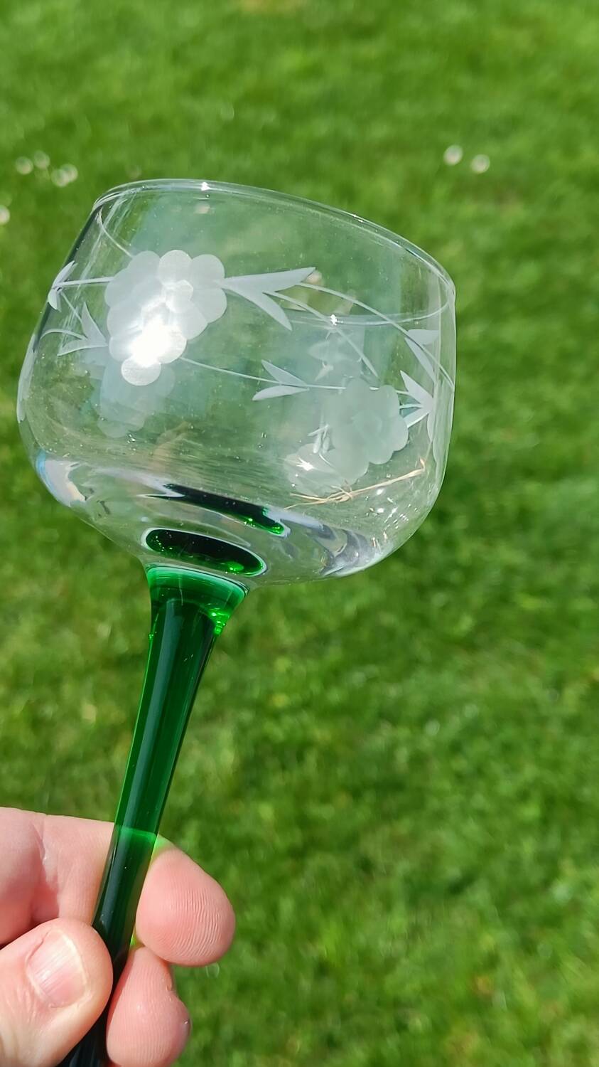 Antique engraved glasses