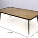 Rectangular Golden Brass and Black Varnished Metal Coffee Table by G.Urs