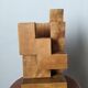 Sculpture artisanale en bois de Cèdre art abstrait