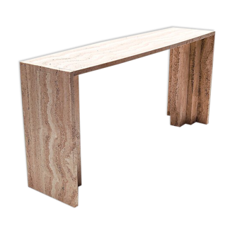 Contemporary Travertine Console Table