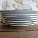 8 assiettes plates Gien modèle "Pompadour"