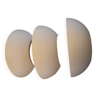 3 SEDAP "double lighting" wall lights / high-end / white plaster