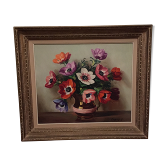 Nature morte les anémones