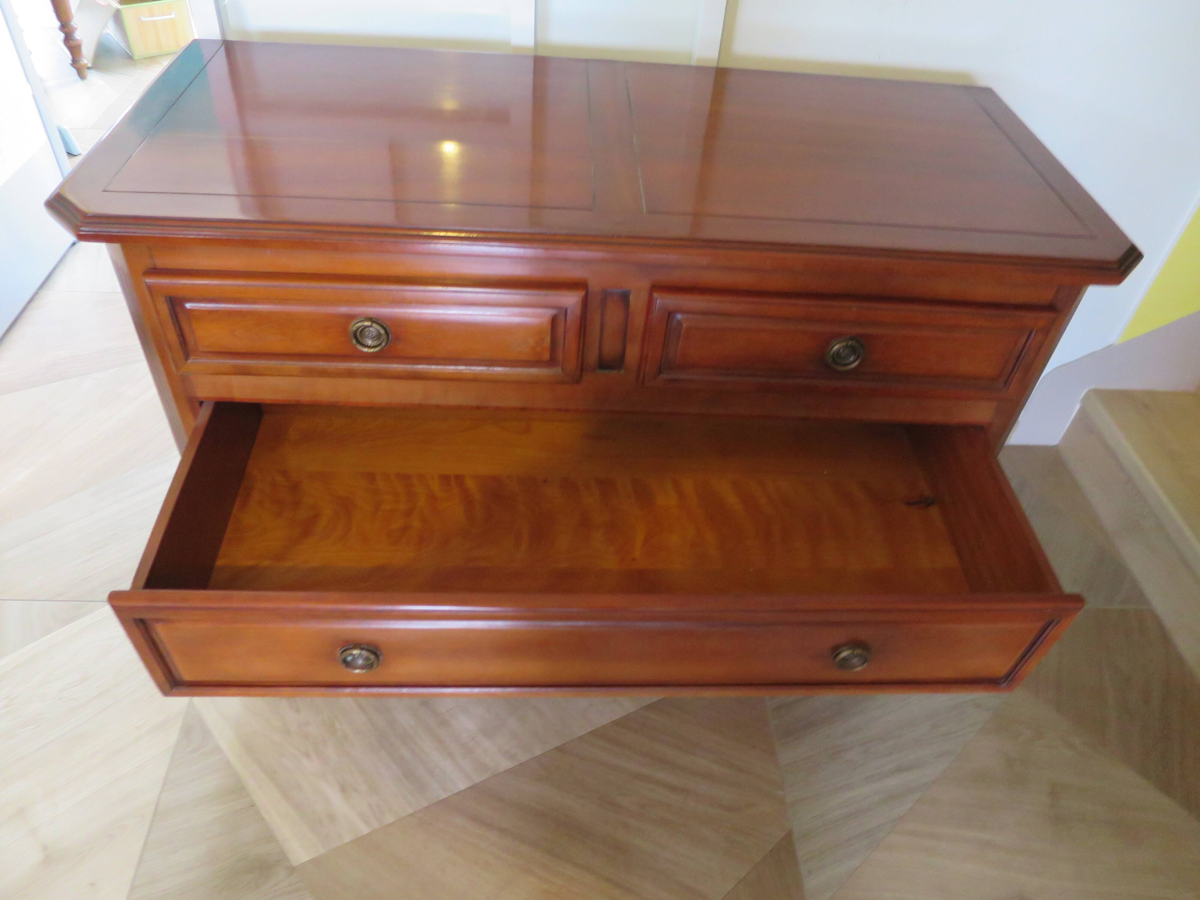 Vintage–Beautiful Louis Philippe chest of drawers – Directoire style – 4 drawers – Cherry wood