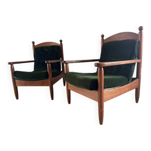 Paire fauteuils scandinaves