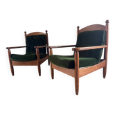 Pair of vintage Scandinavian armchairs from the 60s