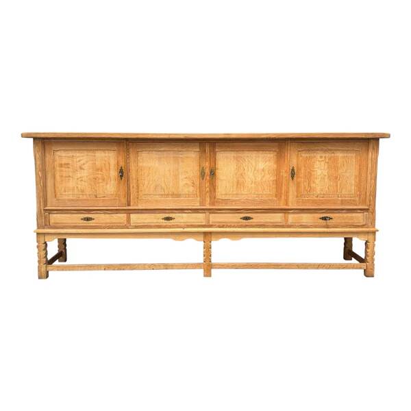 Solid oak sideboard by Henny Kjaernulf, 1960s