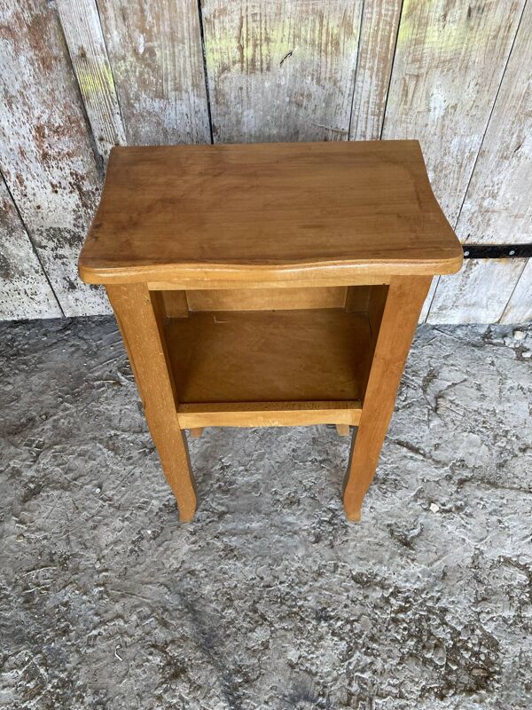 Chevet Ancien Table Nuit Bois Clair Case Vintage