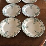 Flat plates in opaque porcelain from Gien "Venice"