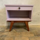 Vintage pale pink bedside table