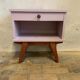 Vintage pale pink bedside table