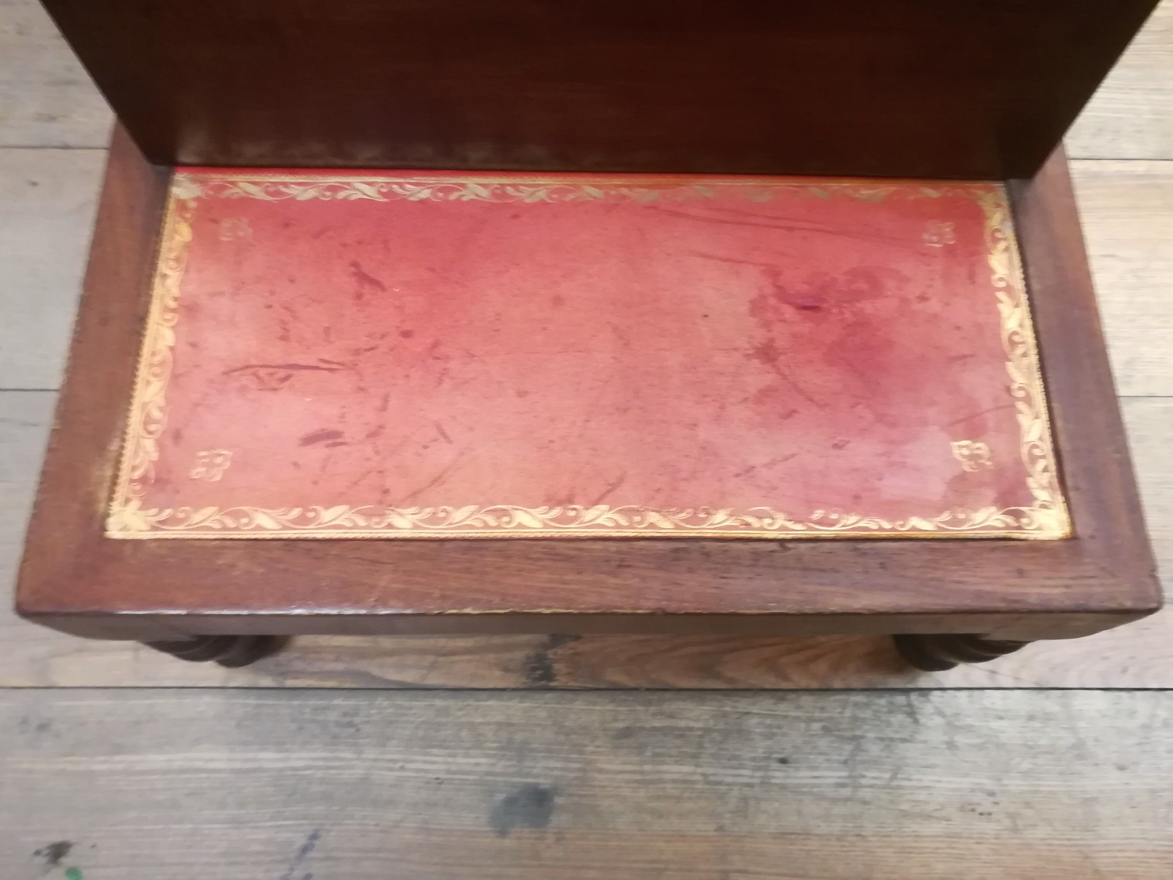 Mahogany library stepladder