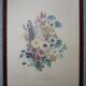 Framed Vilmorin lithograph, bouquet No 7, 1857, E. Champin