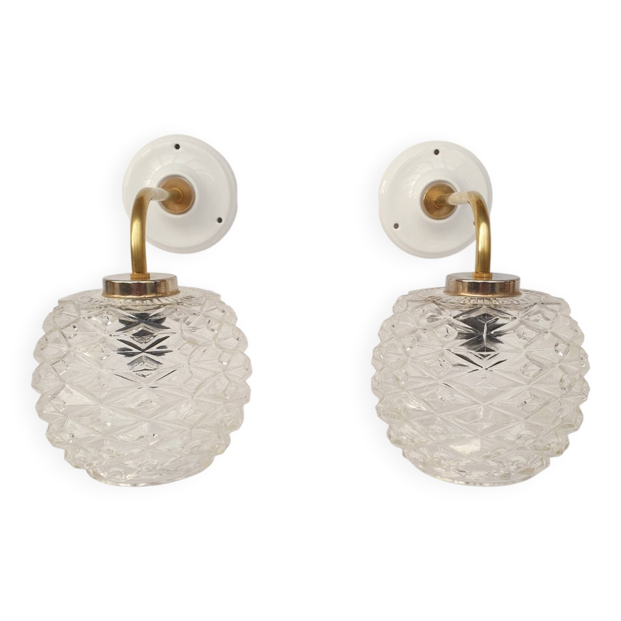 Swan neck and glass wall lights