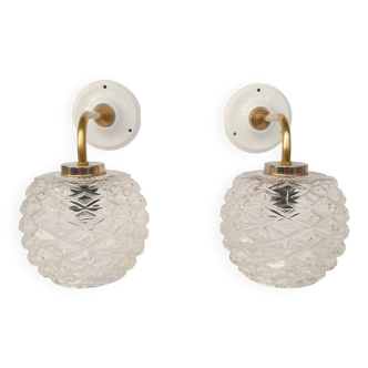 Swan neck and glass wall lights