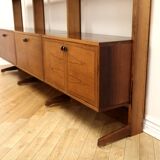 Scandinavian "triple" bookcase in rosewood, Sweden, 1960