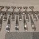 12 silver-plated oyster forks by silversmith Argit, Art Deco floral design