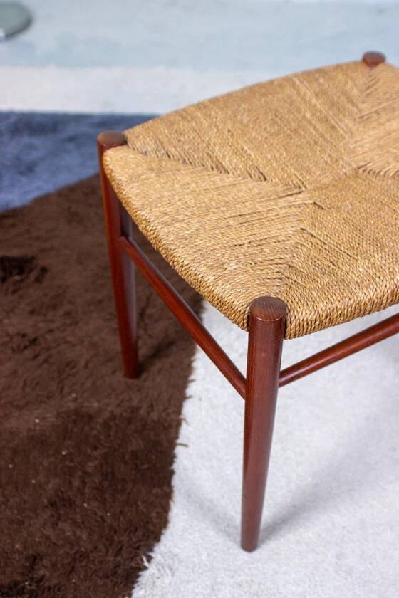 Vintage Teak Stool Chair Soborg Niels Möller Danish Mid Century