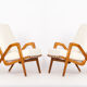 Midcentury Boucle Armchairs by Jan Vanek for ULUV, 1960s, Set of Two