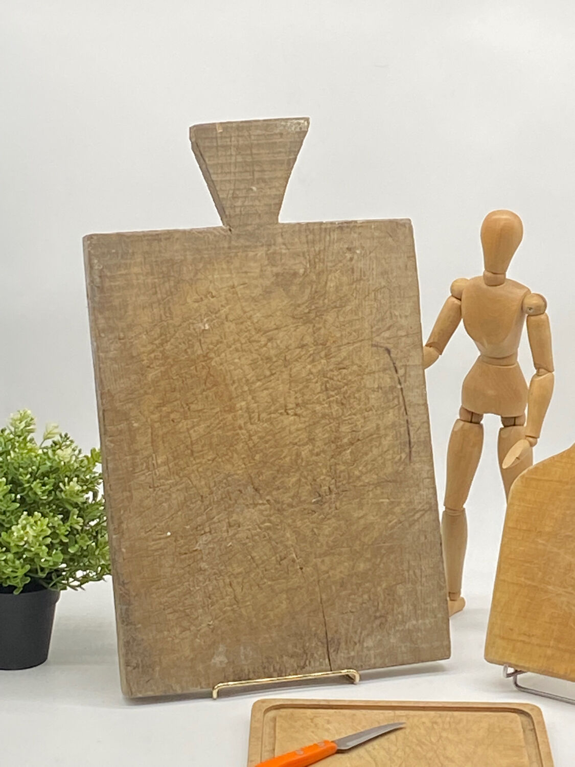 Trio de planches à découper, billots,  anciennes, vintage