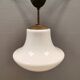 Older ceiling/hanging lamp in milky white opaline glass.