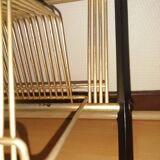 Glass and brass side table Angelo Ostuni for Frangi Milano 1950