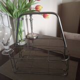 Metal bottle holder basket - 1950s