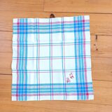 Chic country tablecloth and its 6 monogrammed towels VG