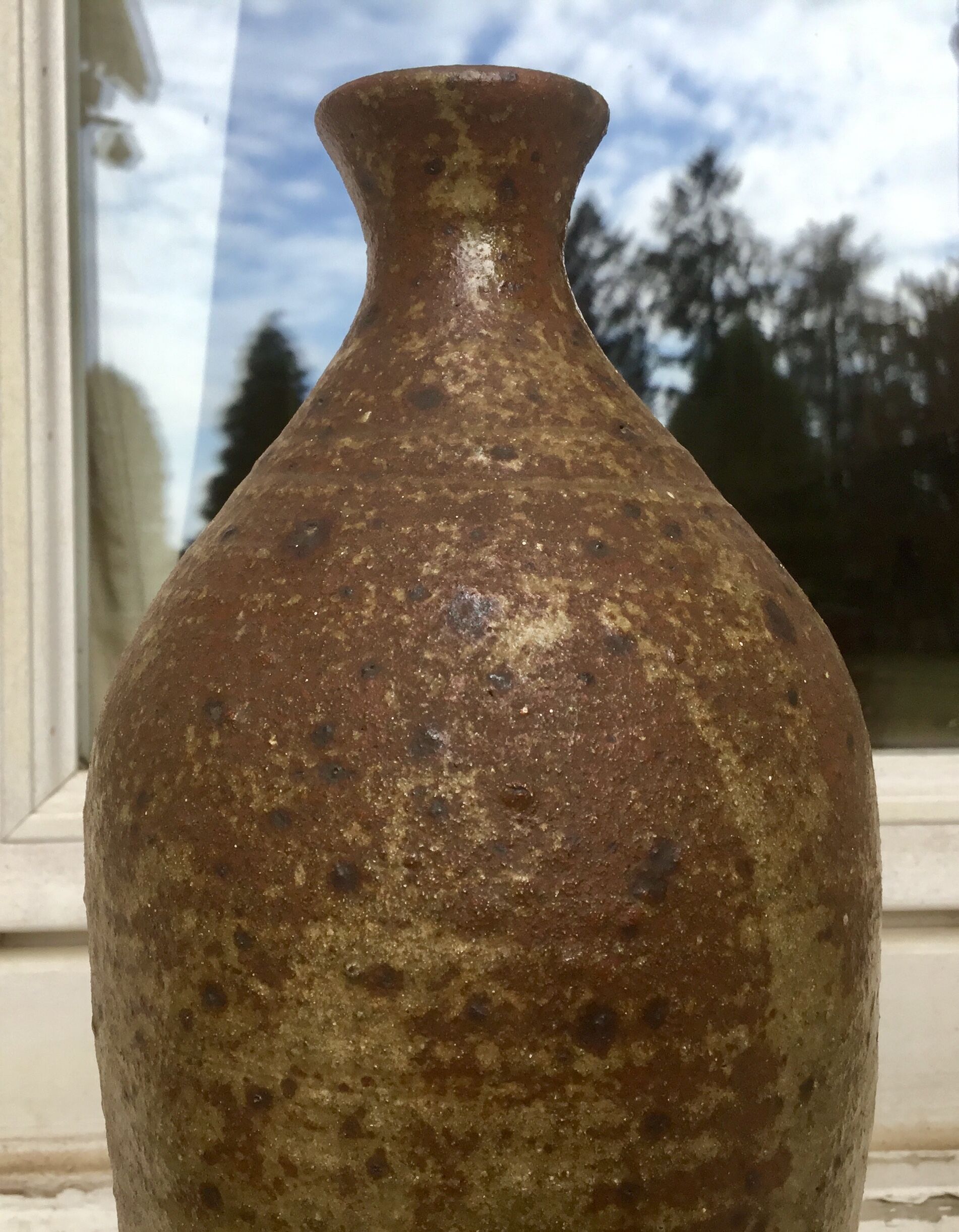 Vintage sandstone vase trio