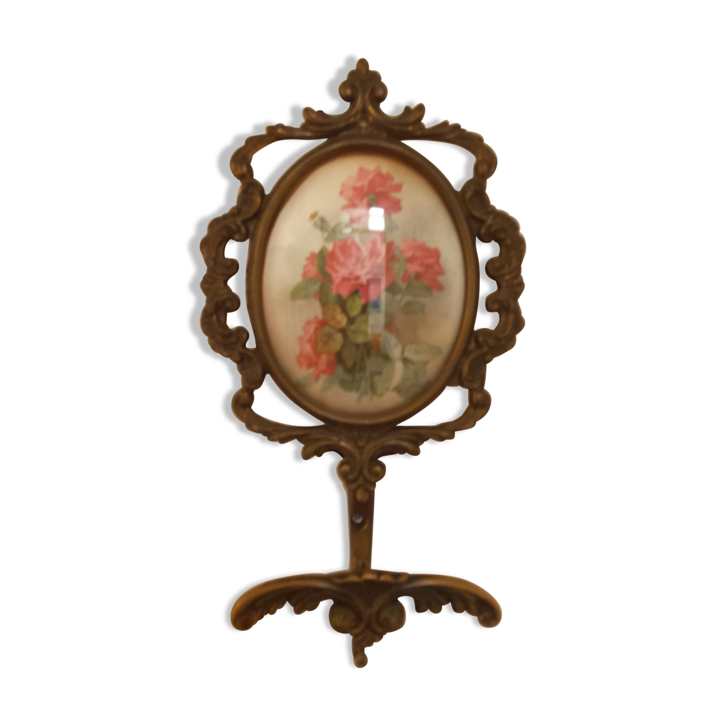 coat rack, hook, metal and flowers