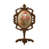 coat rack, hook, metal and flowers