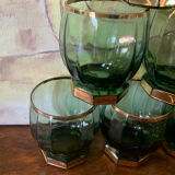 6 art deco glasses