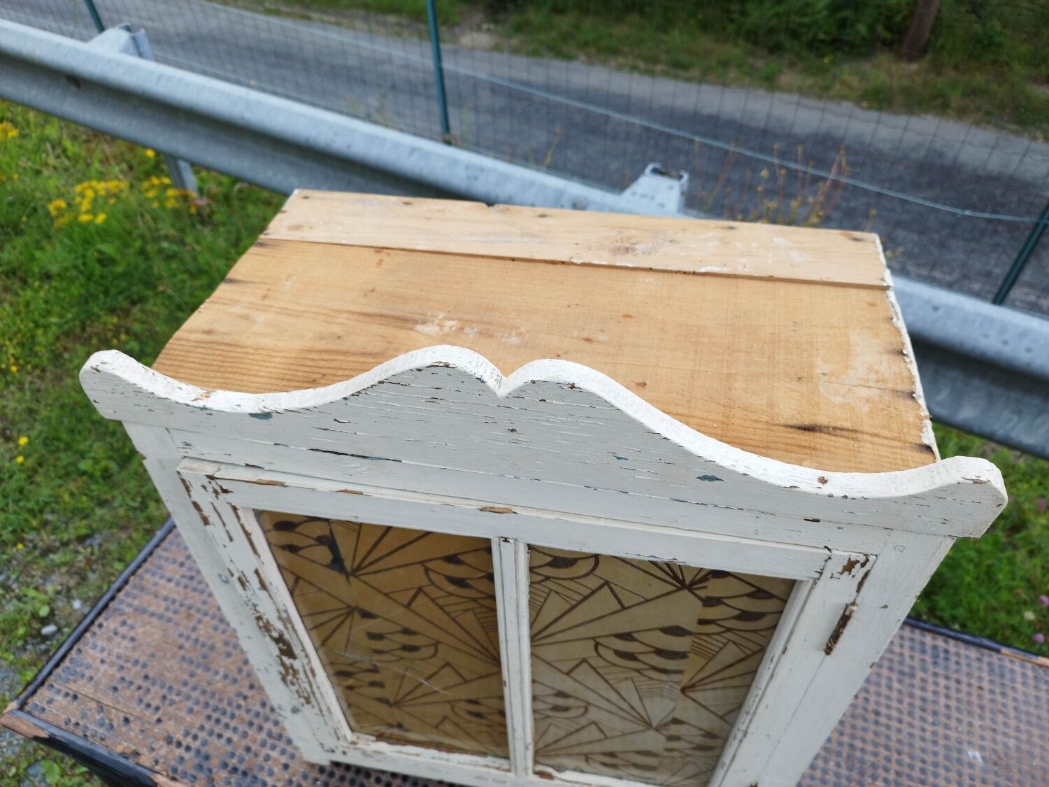 Old glass cabinet pharmacy cabinet