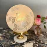 Art nouveau globe lamp signed Deveau