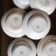 6 deep plates Marsac red Digoin Terre de fer green
