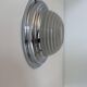 Vintage modernist wall lamp, chrome and sandblasted glass, France 1930