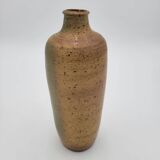 Vase artisanal vintage en grès pyrité