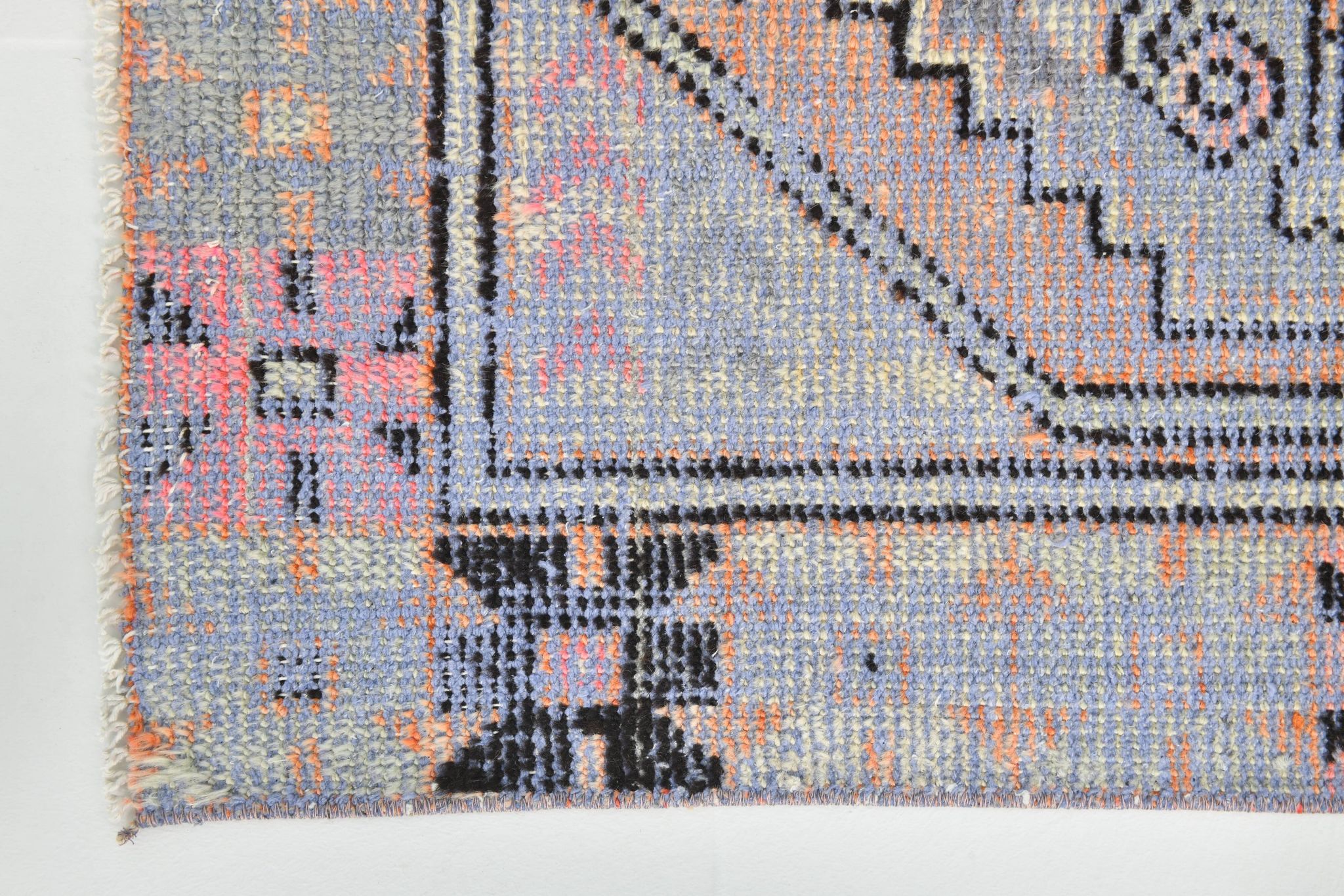 Tapis de couloir vintage bleu clair