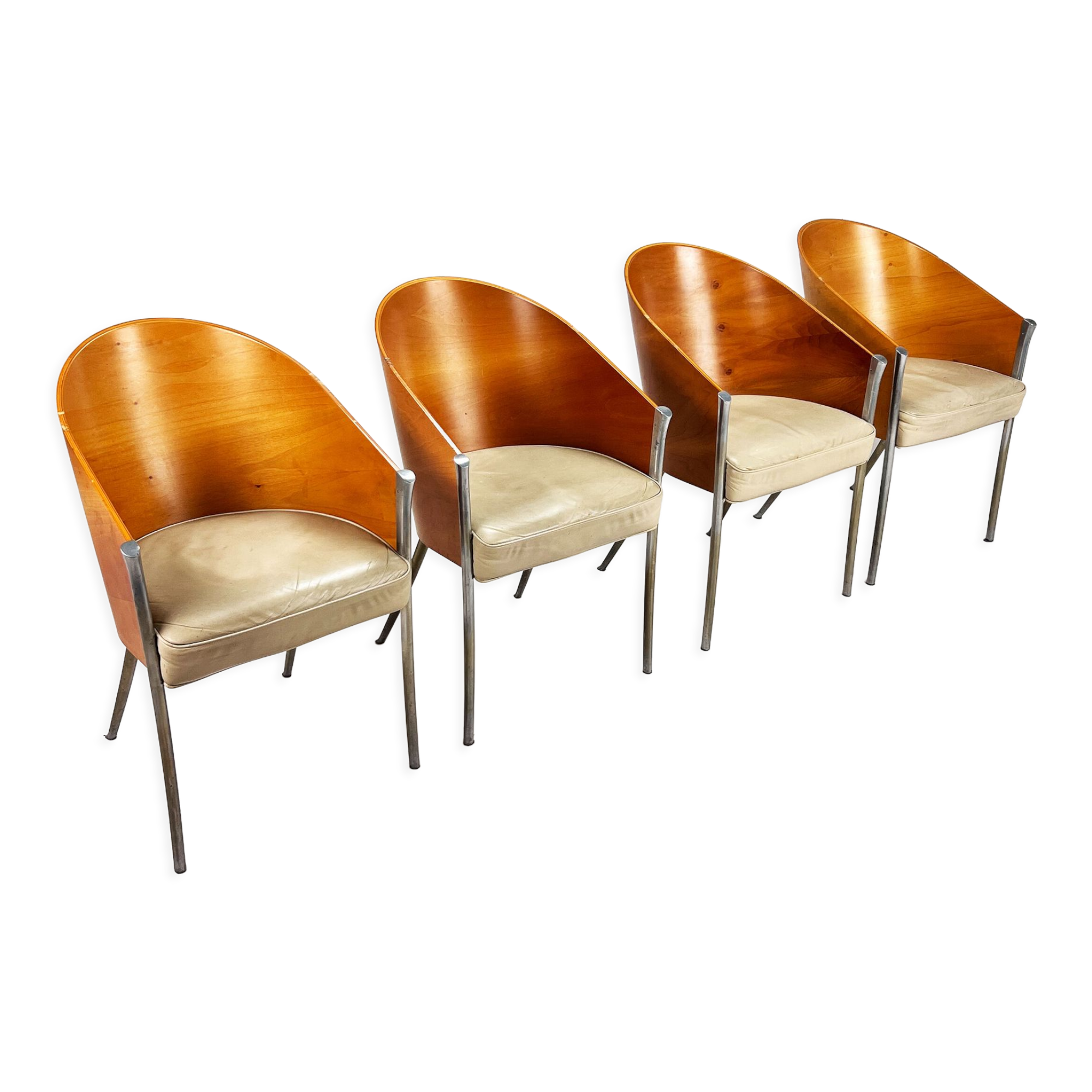 Set of 4 King Costes Dining chairs by Philippe Starck for Aleph, 1980s