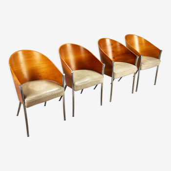 Set of 4 King Costes Dining chairs by Philippe Starck for Aleph, 1980s