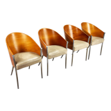 Set of 4 King Costes Dining chairs by Philippe Starck for Aleph, 1980s